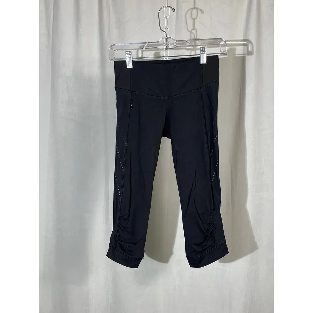 Lululemon‎ Stop at Nothing Black Crop.